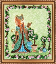 Bead Embroidery Kit "Louisa" Stitching Handmade Beadwork