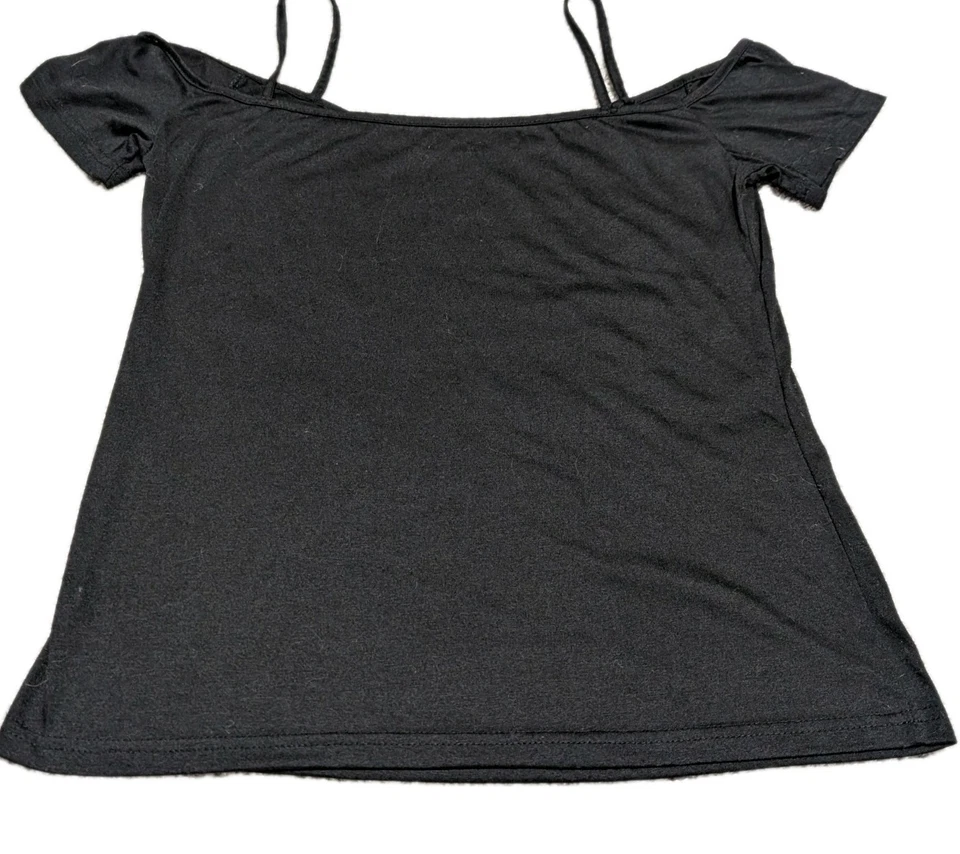 Camiseta Jack Daniels Whisky Gris Carbón Algodón Hombro Frío Para Mujer Talla XL Foto 3 de 4