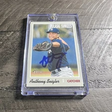 Anthony Siegler Signed IP Auto 2019 Topps Heritage Minors #167 New York Yankees