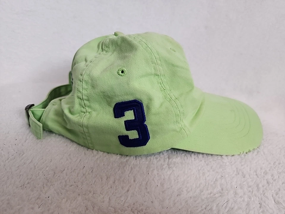 De colección Ralph Lauren Sombrero Hombres Verde Correa Trasera Polo Grande Azul Pony Core Cap #3 Foto 3 de 4