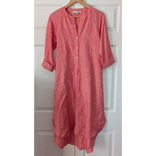 Loft Linen Blend Long Shirt Dress