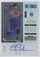 2017-18 Panini Contenders Rookie The Finals Ticket 18/49 Justin Jackson Auto 2r7