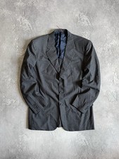 Mens CORNELIANI Sport Coat Wool Plaid Blazer Jacket 3 Piece Size UK 8 L 