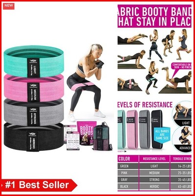 Resistance Bands for Working Out Fabric Booty Bands Set 4 Levels Non Slip with