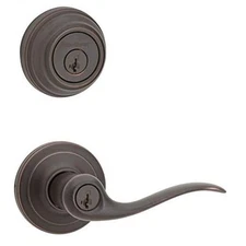  991 Tustin Entry Lever and Single Combo Pack Venetian Bronze Ambidextrous