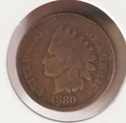 US Rare Old West 1880 Indian Head Penny Coin American Collection Shield Cent USA