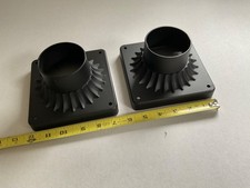 Pier Mount Base 2 Pack, Aluminum Outdoor Post Light Adapter Matte Black