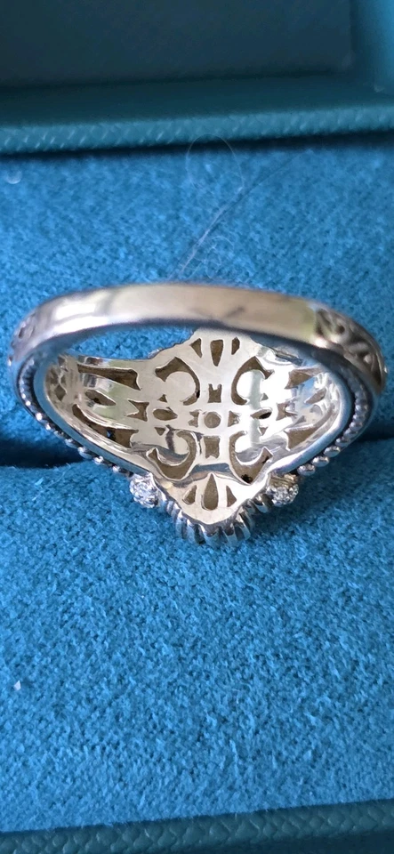 Anillo Effy 18k/Esterlina Diamante Desplazado Talla 7 Foto 3 de 4