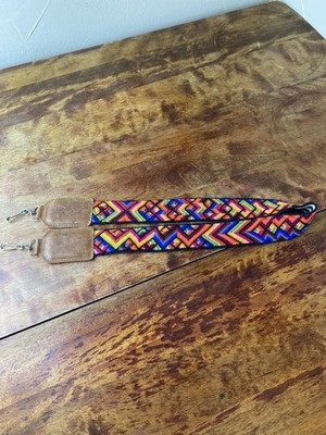 Nena & Co. Woven Leather ''CAMERA STRAP-VINTAGE FAJA-HONEY'' $108 Bohemian Art