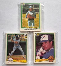 Toronto Blue Jays 1981-83 Donruss base team sets (3 set lot w/Bell RC)