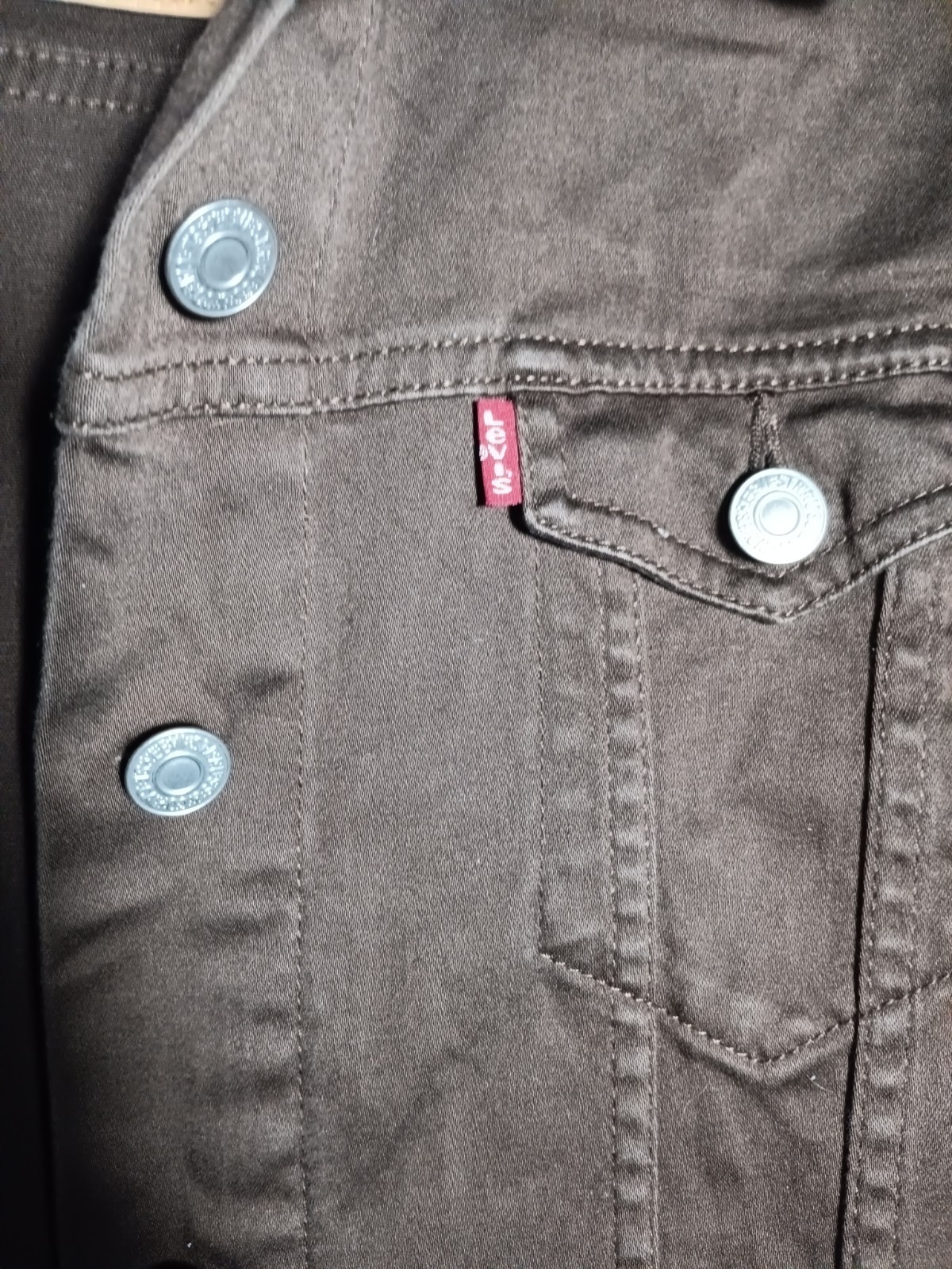Rare Levi’s Sample Jacket Brown Stretch Denim Wom… - image 2