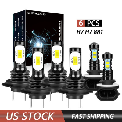 Para for Hyundai Santa Fe 2007-2009 faro LED de haz alto / bajo+luces antiniebla