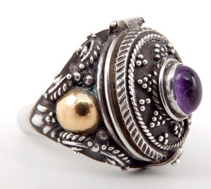 Vintage-Sterling-Silver-Amethyst-Poison-Ring-18k-Balls-Size-7-75-Sku-7-9-10-5