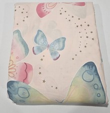 Pottery Barn Kid Girl Pink Organic Cotton Gigi Butterfly FULL QUEEN Duvet Cover