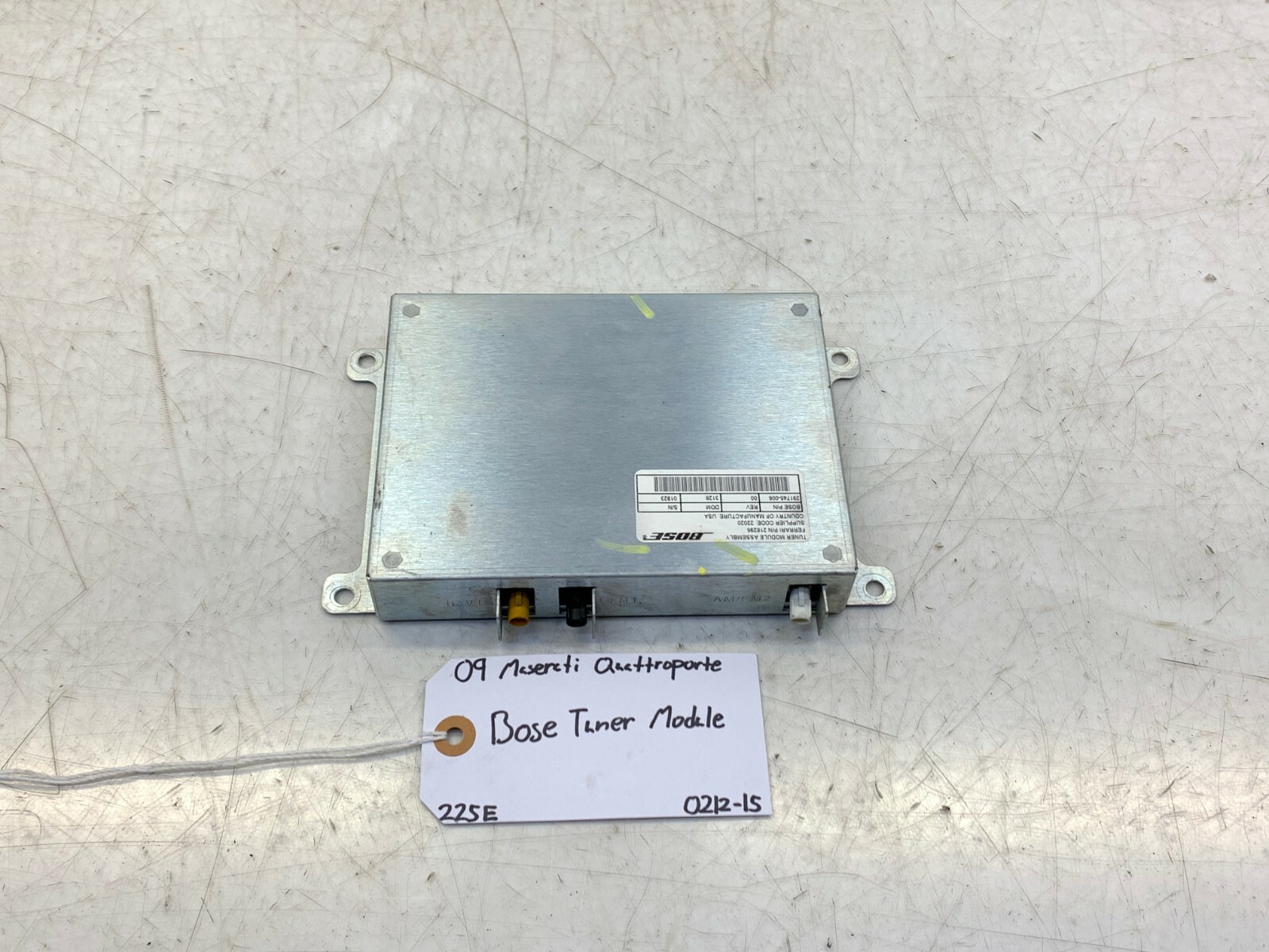 08 09 10 11 12 MASERATI QUATTROPORTE BOSE TUNER MODULE OEM 291745-006