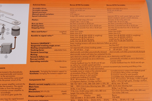 Studer Revox Full-Line Product Catalogue== B790, B795, B750, B77, BR, BX etc. - Picture 4 of 10