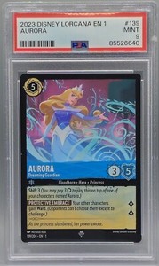 2023 Disney Lorcana EN 1 #139 Aurora Dreaming Guardian SUPER RARE PSA 9 MINT