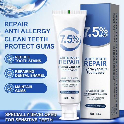 7.5% Hydroxyapatite Toothpaste for Enamel Protection,Gentle Mint Fresh Breath AU - Picture 6 of 14