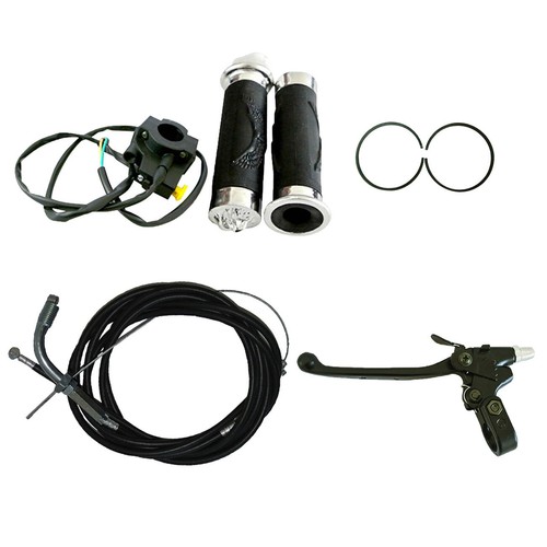 Handlebar Grip Set&Throttle Cable Clutch Cable For 66cc 80cc Motorized Bicycle - Picture 1 of 8