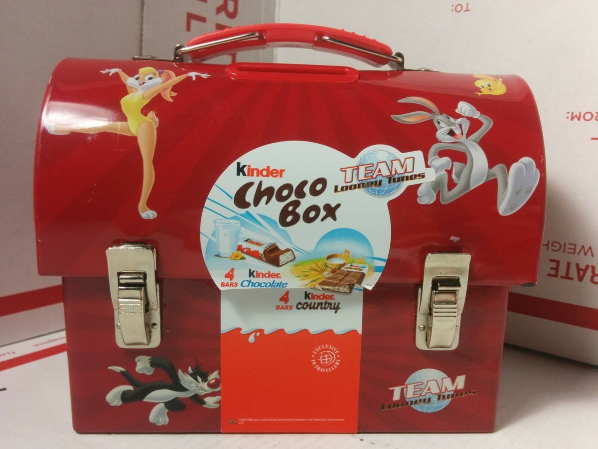 KINDER CHOCOLATE TIN BOX COIN BANK LUNCH CHOCO BOX MONEY LOONEY
