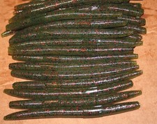 5" Stick Senko Style Watermelon Red Fleck 100 count bag bulk Bass Worms