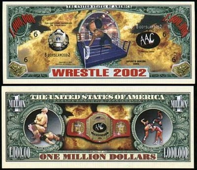 Kampfsport Collection  La LUTTE   BILLET de 1 MILLION DOLLARS US 
