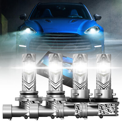 NOVSIGHT 9005 H11 Combo LED Headlight Bulbs High Low Beam Bright Lamp 32000LM 4x