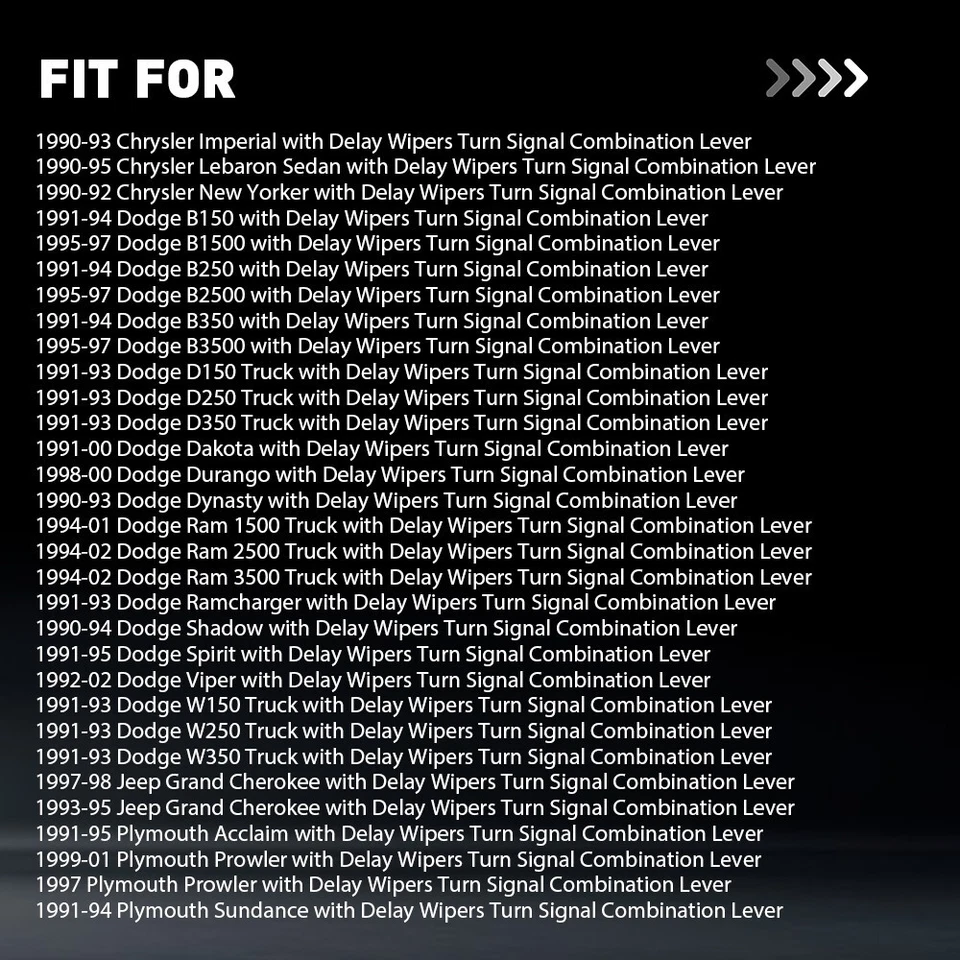 For 1994-2001 DODGE RAM 1500 2500 3500 TURN SIGNAL WIPER MULTI FUNCTION SWITCH - Изображение 2 из 4