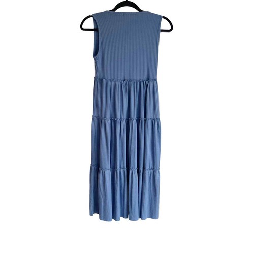 Velvet Torch Tiered Midi Dress in Denim Blue Women's Size XS - Picture 4 of 9