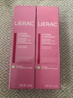 2x Lierac Hydrachrono+ Refreshing Mattifying Fluid Hydration