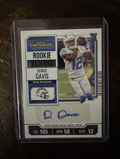 Derius Davis   Rookie 2023 Contenders Optic Football RC Auto - Variation