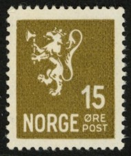 Norway 1926-34 (NK 143, MI 122A, SC 117) - Lion - MH