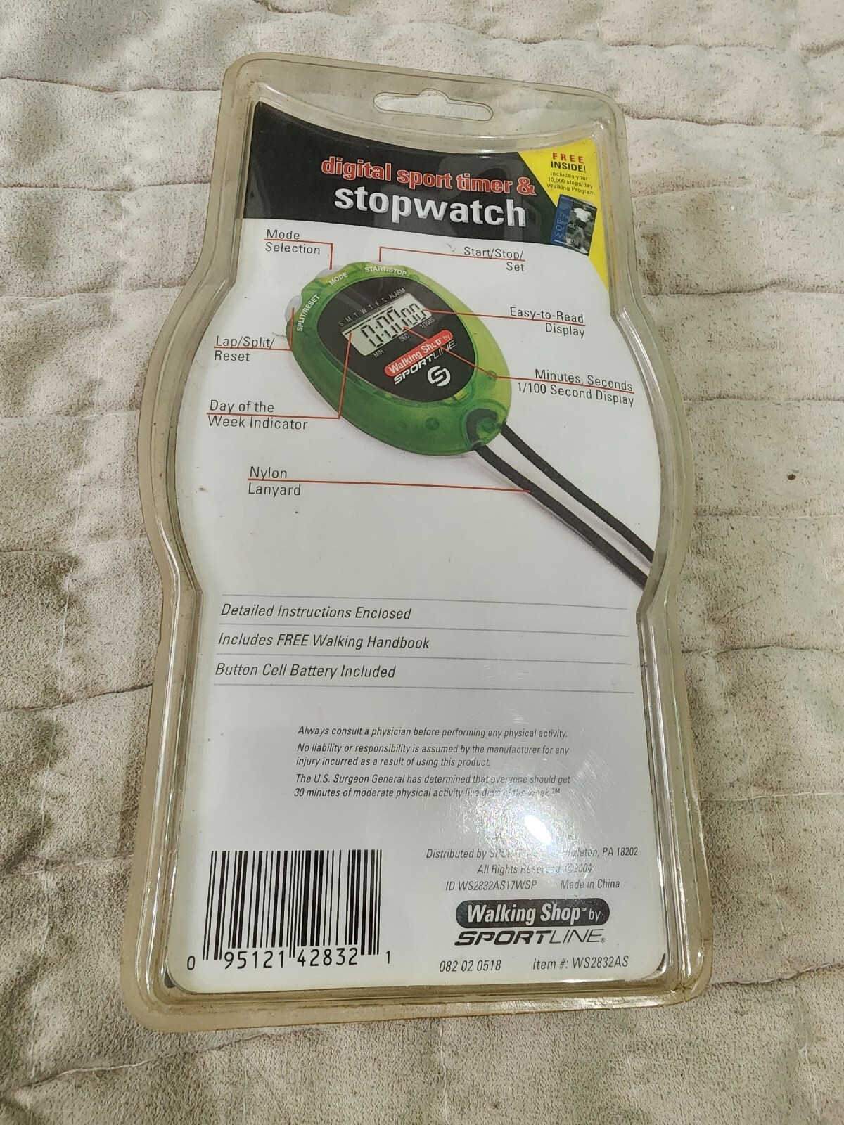 Sportline Walking Shop Digital Sport Timer & Stopwatch 082020518 Gray