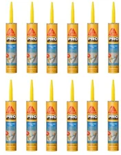 Sika Pro 515318 10.1 Oz Concrete Masonry Stucco Crack Repair Caulk - Pack of 12