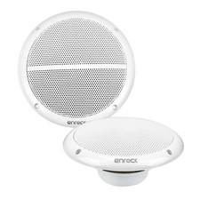 Enrock Marine White 6.5" Weather Resistant 2-Way Speakers 90 Watts Pair