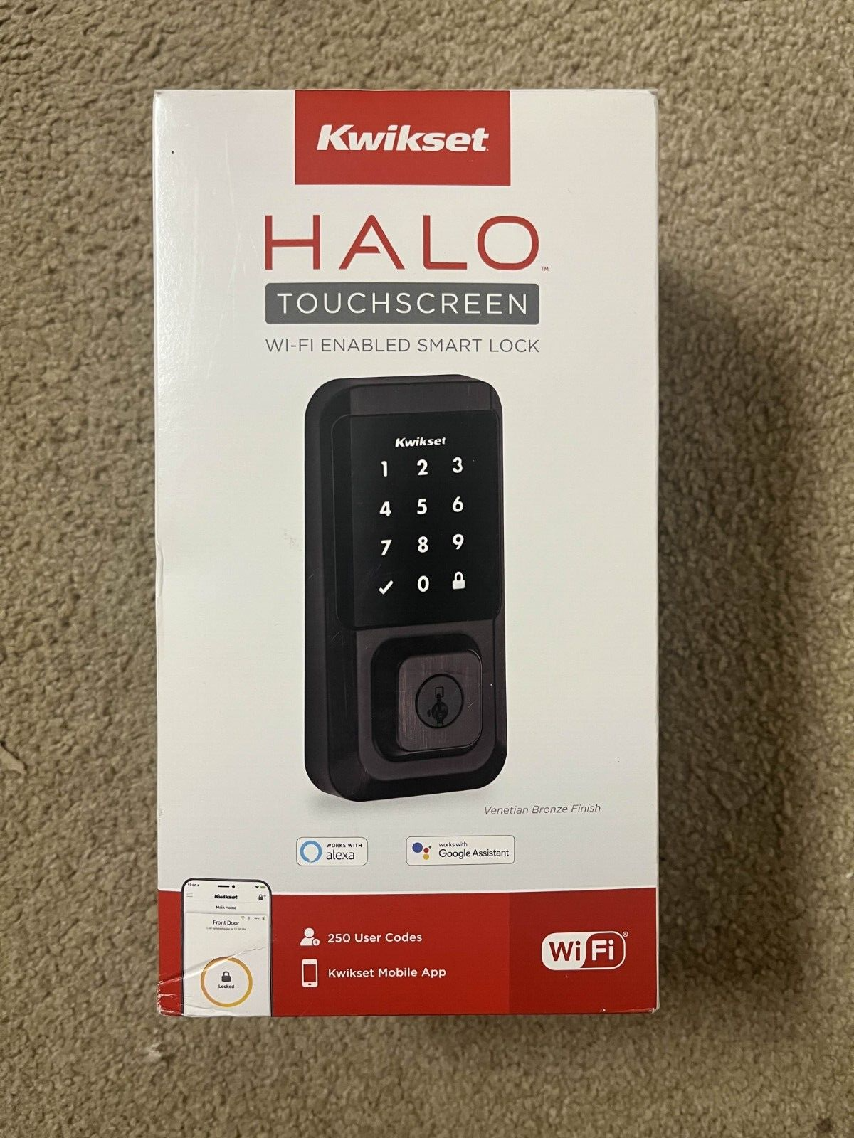 Kwikset Halo Wi-Fi Smart Lock Keyless Touchscreen Deadbolt Brand New