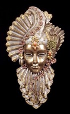 Maschera veneziana - fiore charm - decorazione parete veronese viso carnevale