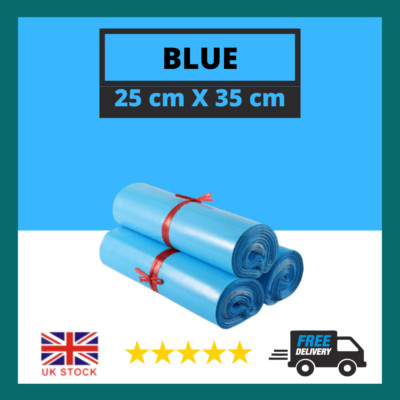 BLUE Postal Mailing Bags Postage Coloured Plastic Packaging Parcel ...