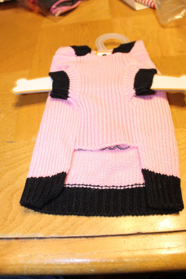 Suéter Spot/Lookin Good Con Capucha "Cutie" Rosa con Borde Negro Pequeño Nuevo Foto 3 de 3