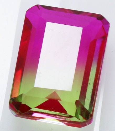 14.55 CT Wonderful Emerald Shape Doublet Watermelon Tourmaline Gemstones - Picture 9 of 9