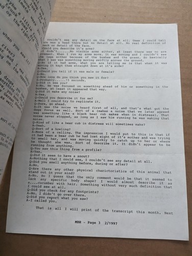 Vintage February 1997 The Monthly Bigfoot Report Newcomerstown Ohio DON KEATING - Picture 3 of 4