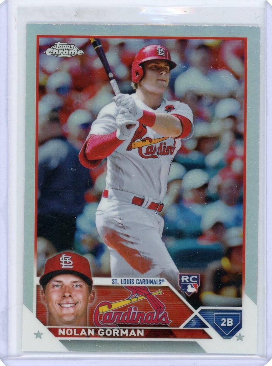 2023 Topps Chrome Refractors #192 Nolan Gorman RC - St. Louis Cardinals