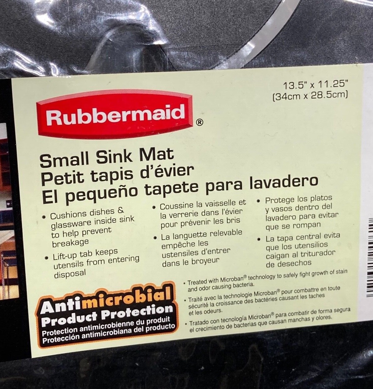 Rubbermaid Sink Mat Small Black for sale online eBay