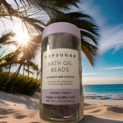 PopSugar Lavendar Bath Oil Beads For Hydrating And Soothe 1.73 Oz