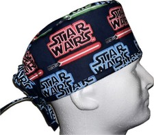 Star Wars Lightsabers Scrub Hat Chemo Cap