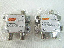 UPC 798578115089 product image for Set Of 2 - BAMF 2-Way Coax Cable Splitter Bi-Directional MoCA 5-2300MHz -New | upcitemdb.com