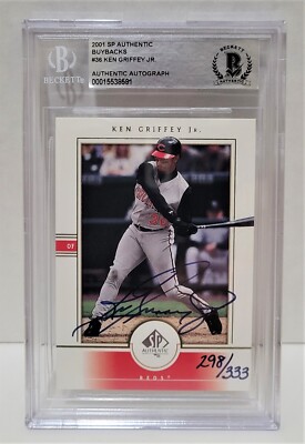 2001 SP Authentic Buybacks Ken Griffey Jr. #/333 #84 - BGS BAS 