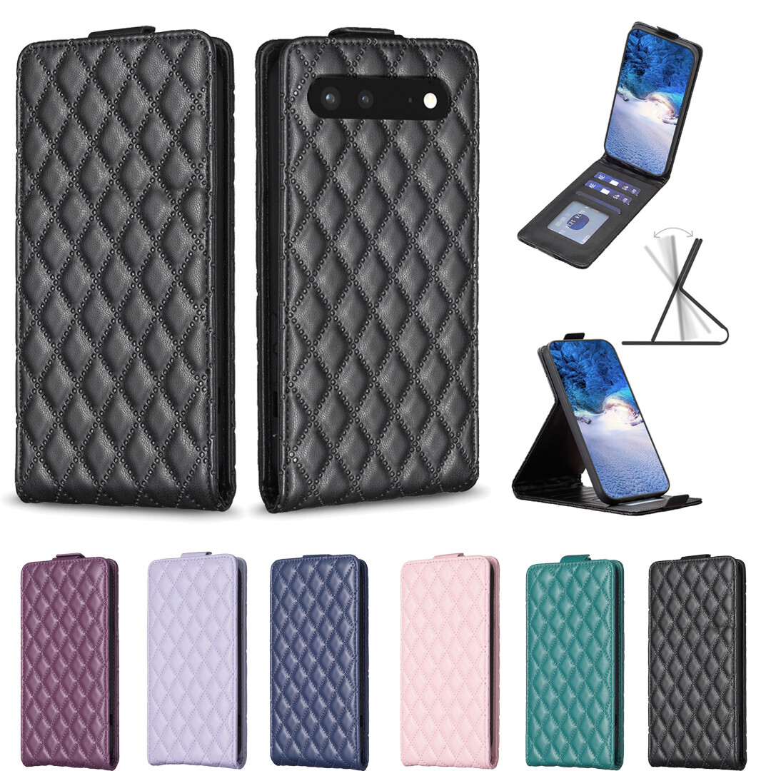Luxury Card holder Up & Down Leather Flip Case cover For Google Pixel 7
