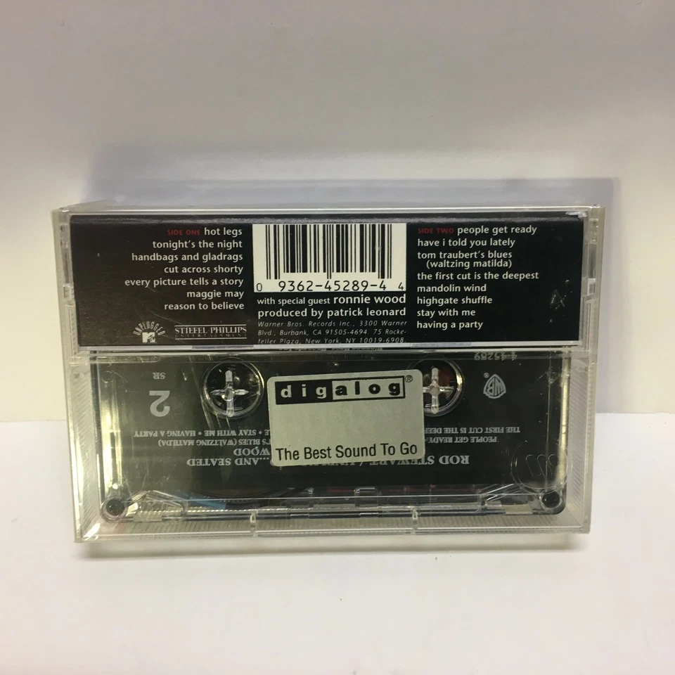 Rod Stewart Unplugged and Seated Cassette Tape 1993 WB w/ Ronnie Wood of Stones - Image 2 of 4