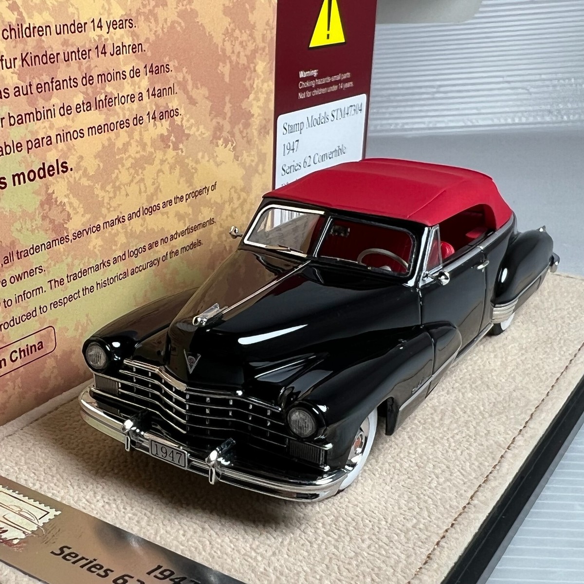 1/43 GLM Stamp Cadillac Series 62 Convertible Black Close Top